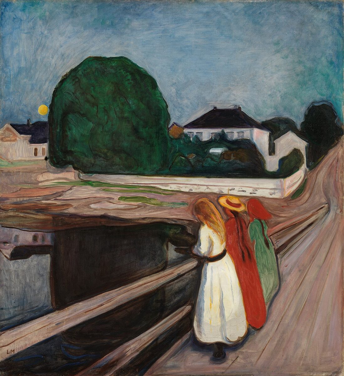 Die Mädchen auf der Brücke von Edvard Munch