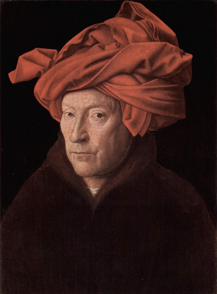 Mann mit rotem Turban von Jan van Eyck